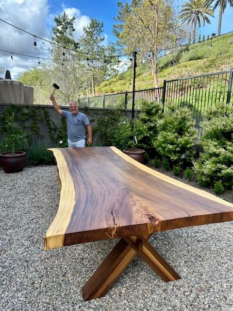 Custom live edge Parota Wood Table