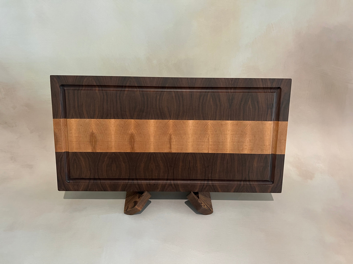 Walnut and Maple End Grain Board with Juice Groove