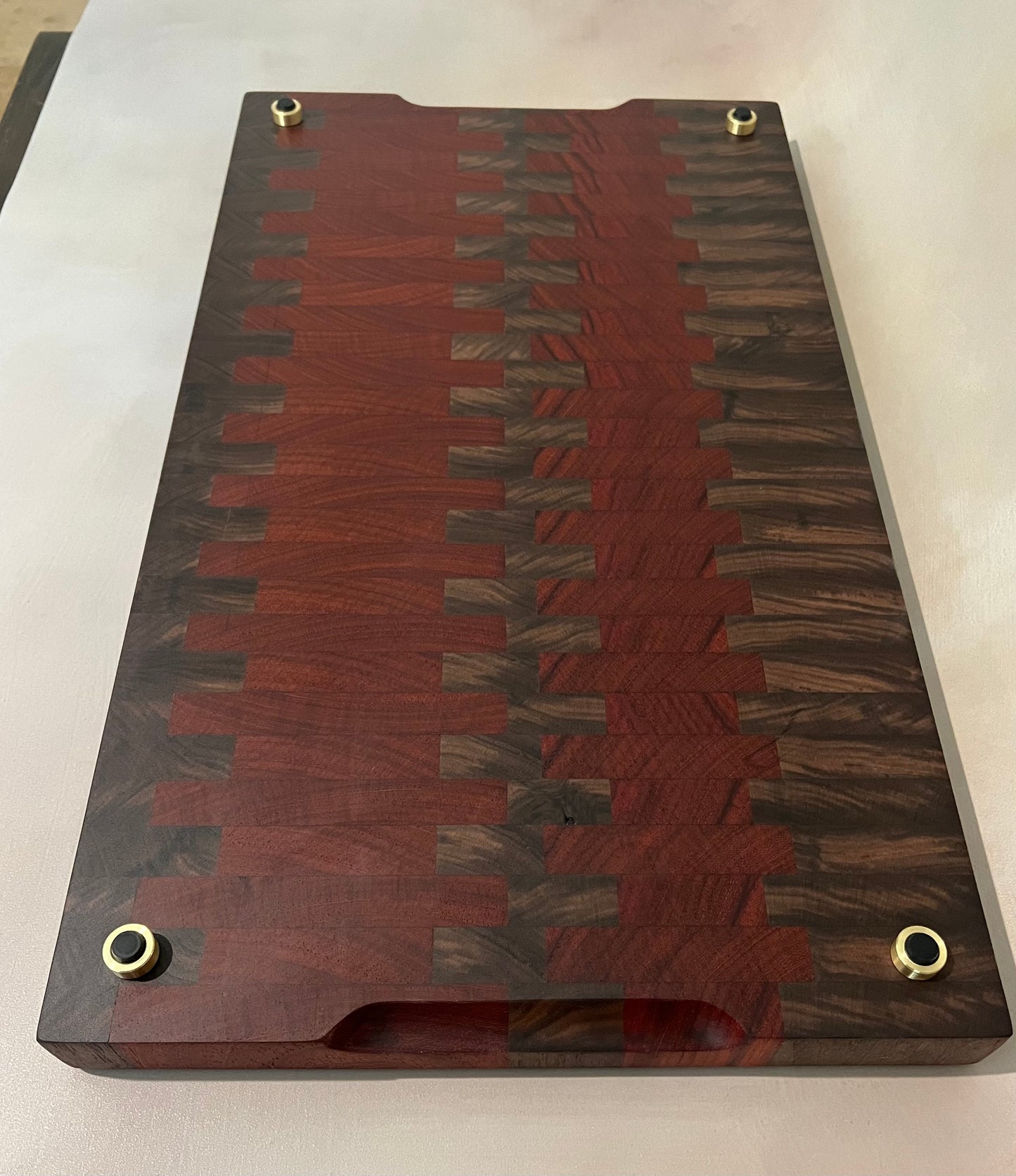 Padauk & Walnut End grain Board