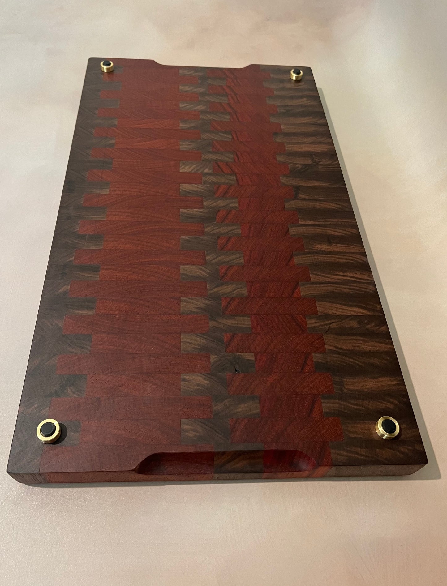 Padauk & Walnut End grain Board